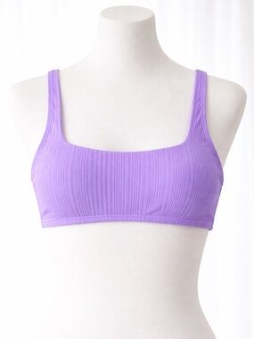 Salt + Cove Purple Ribbed Bikini Top - Juniors Size Large - NWT